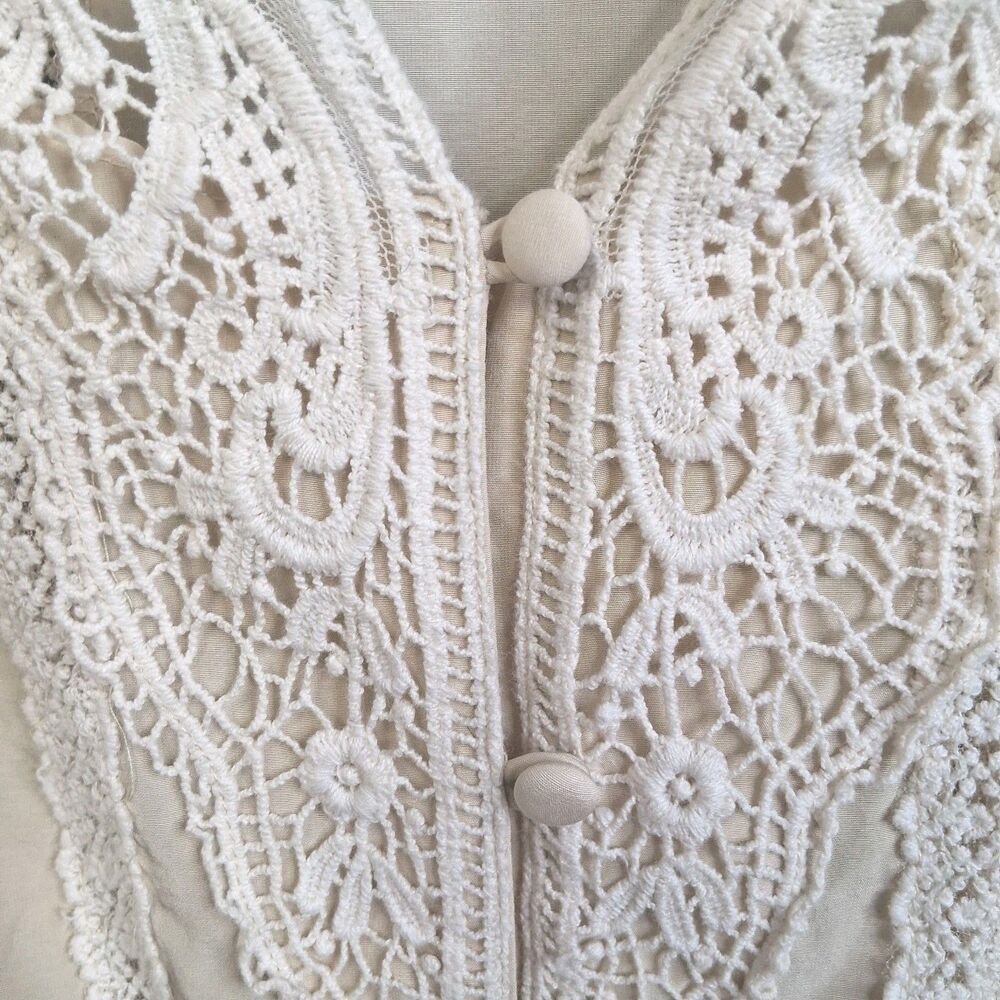 Vintage Beth Michaels Womens Cottage Lace Nightgown Size M